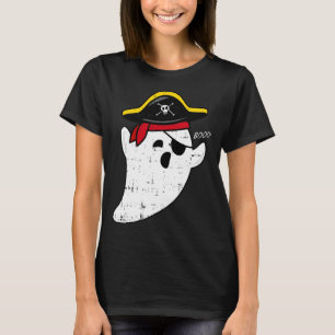 Camiseta Fantasia de fantasma pirata assustador fofo fácil