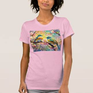 Camiseta Fantasia de Flor de Cerejeira ao Nascer do Sol Pás