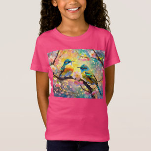 Camiseta Fantasia de Flor de Cerejeira ao Nascer do Sol Pás