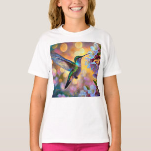 Camiseta Fantasia de Flor de Cerejeira Beija-flor