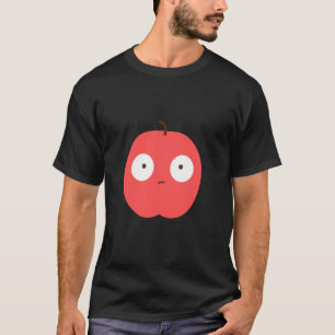 Camiseta Fantasia de Fruta de Maçã Fofa e Aplicação de Cons