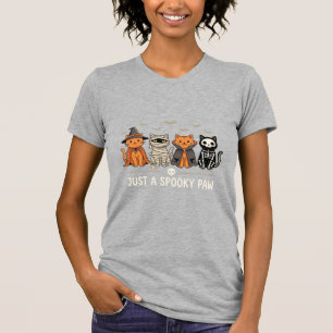 Camiseta Fantasia de Gato de Halloween Spooky Paw_1