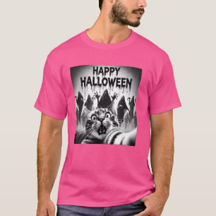 Camiseta Fantasia de Halloween de Fantasma para Homens e Mu