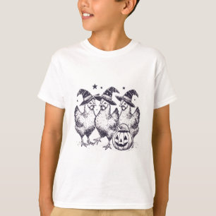 Camiseta Fantasia de Halloween de Frango Engraçado Estilo T