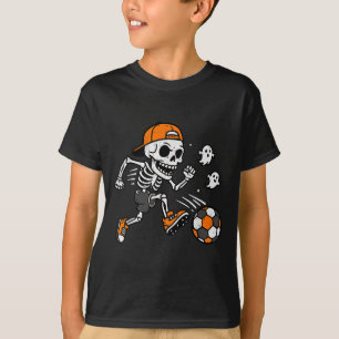 Camiseta Fantasia de Halloween de Futebol Esqueleto Camiset