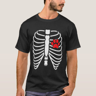 Camiseta Fantasia de Halloween de Raio-X Engraçado Esquelet
