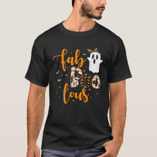 Camiseta Fantasia de Halloween Leopardo Fab Boo Lous Fantas