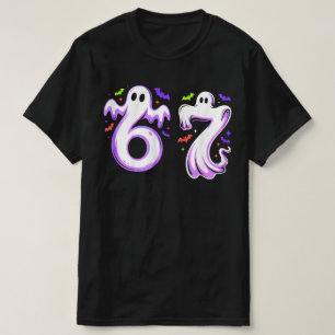 Camiseta Fantasia de Halloween Mulher Homem Casal 6 7 Seis