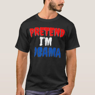 Camiseta Fantasia de Halloween Pretendo Ser Obama