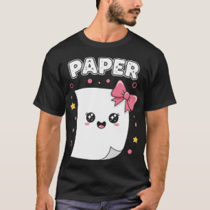 Camiseta Fantasia de Halloween Tesoura de Papel Pedra de Co