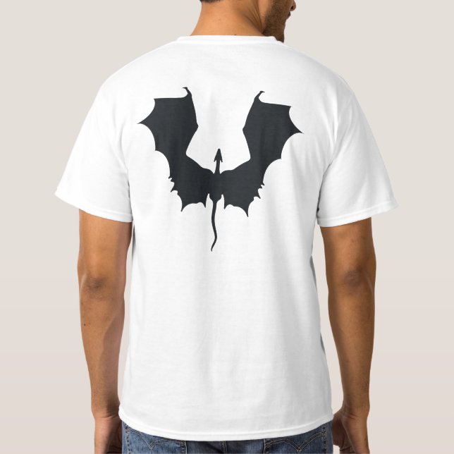 Camiseta Fantasia de Impressão Dragon Wings (Verso)