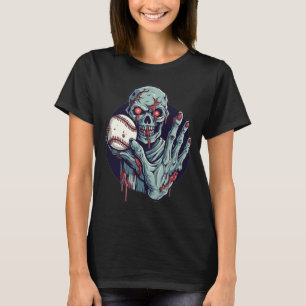 Camiseta Fantasia de Jogador de Beisebol Zumbi para o Hallo