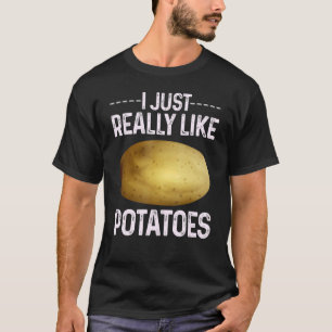 Camiseta   Fantasia de Legume de Batata Eu Realmente Gosto 
