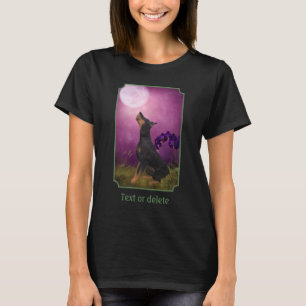 Camiseta Fantasia de Orquídeas Doberman Pinscher Arte de Ca