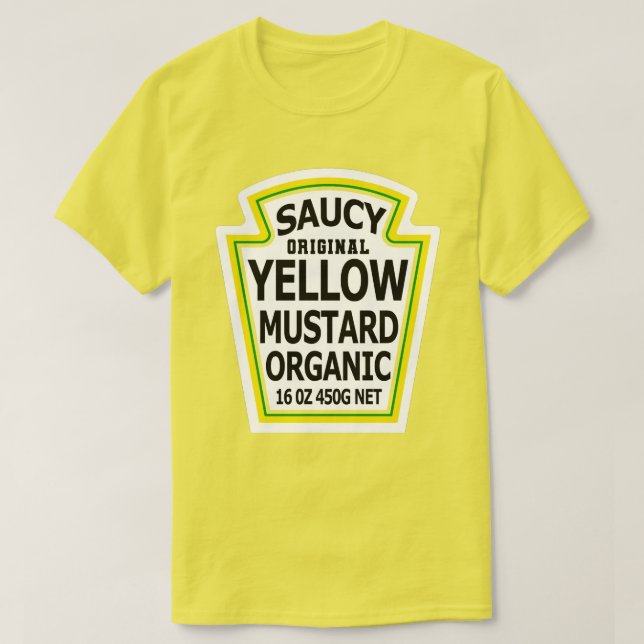 Camiseta fantasia de pacote de mostarda Halloween (Frente do Design)