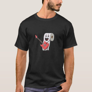 Camiseta Fantasia de Papel Higiênico de Guitarrista Engraça