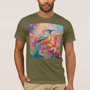 Camiseta Fantasia de Pássaro com Garganta Violeta