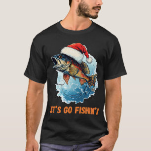 Camiseta Fantasia de Pesca de Papai Noel – Cena Natalina