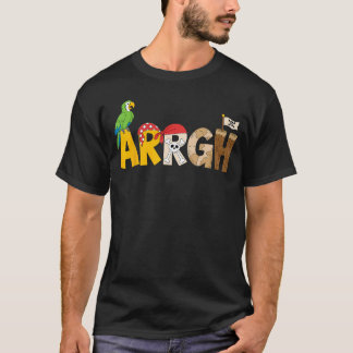 Camiseta Fantasia de Pirata Divertida ARRGH Estilo Pirata A