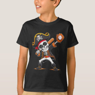 Camiseta Fantasia de Pirata Esqueleto para Halloween Jogado