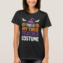 Camiseta Fantasia de Professor Cansado Engraçado para Humor