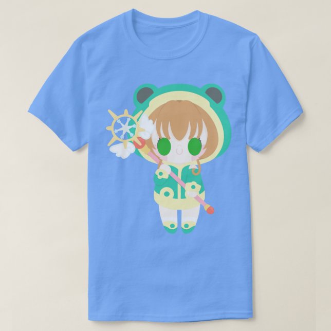 Camiseta fantasia de sapo kawaii sakura (Frente do Design)