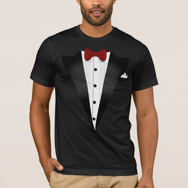 Camiseta Fantasia de Smoking Falso (Frente)