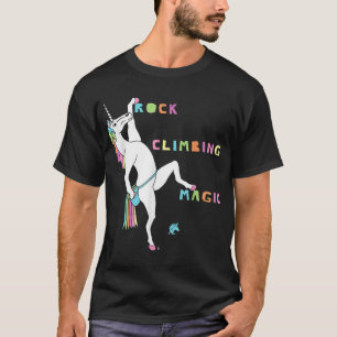 Camiseta Fantasia de unicórnio de escalada de rocha engraça