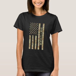 Camiseta Fantasia de Unicórnio Mágico Camuflagem Deserto Am