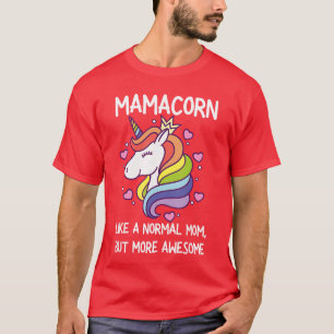 Camiseta Fantasia de Unicórnio Mamacorn Divertida para Mulh