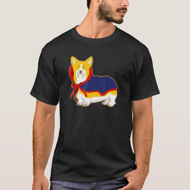 Camiseta Fantasia de Vampiro Corgi (Frente)