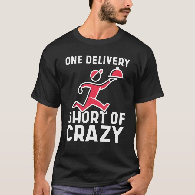 Camiseta fantasia do driver de entrega de comida para o ser (Frente)