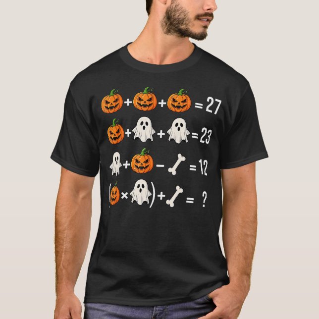 Camiseta Fantasia engraçada de professor de matemática com  (Frente)