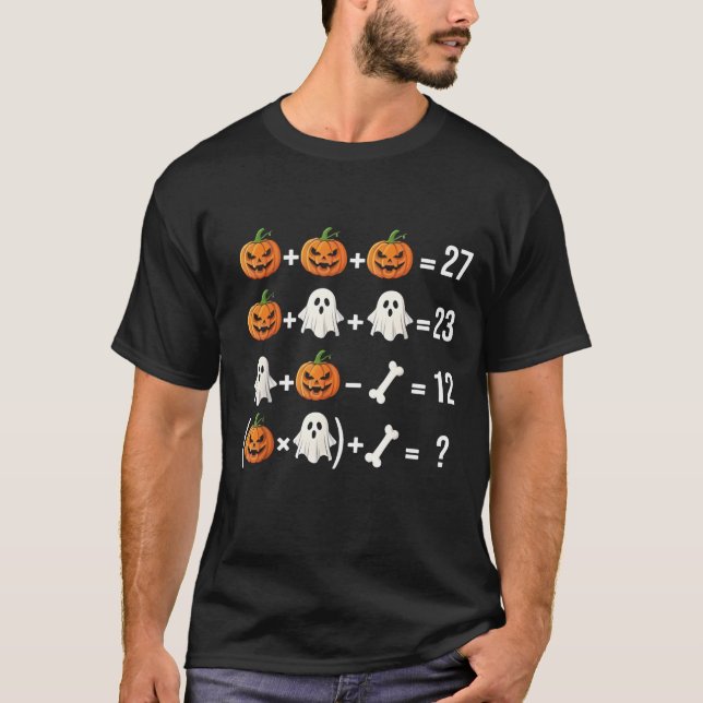 Camiseta Fantasia engraçada de professor de matemática com  (Frente)