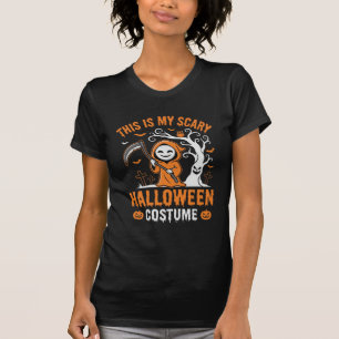 Camiseta Fantasia engraçada do Dia das Bruxas Ceifador Dese