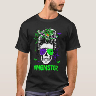Camiseta Fantasia Fantasma Mãe Cabelo Mensageiro Monstro