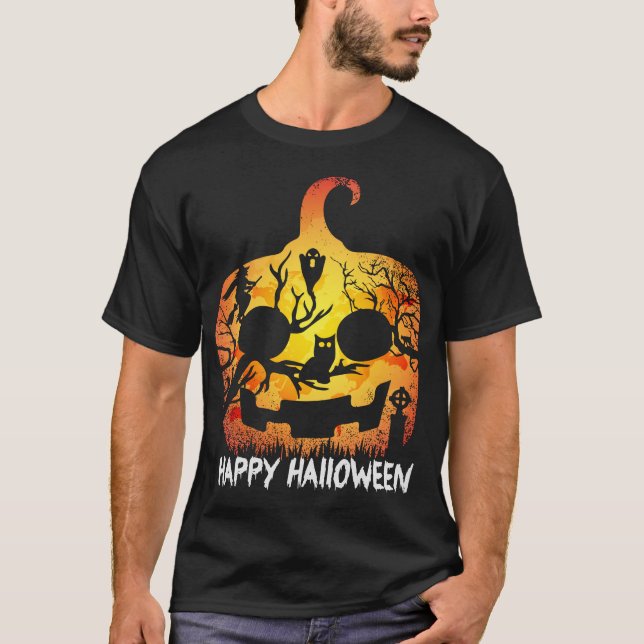 Camiseta fantasia feliz de halloween (Frente)