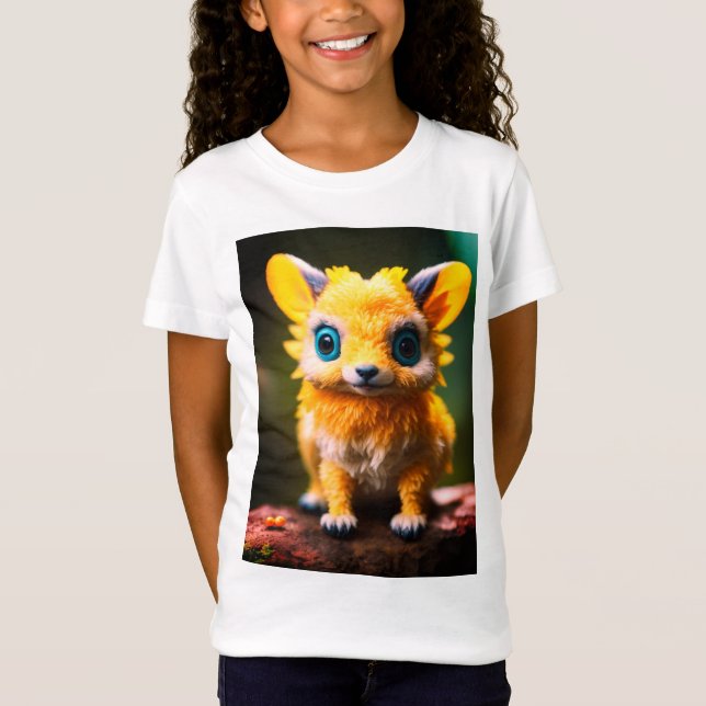 Camiseta fantasia lindos híbridos de animais (Frente)
