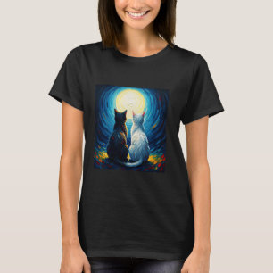 Camiseta Fantasia Lua Dois Gatos