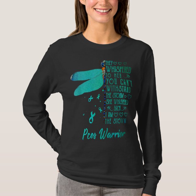 Camiseta fantasia mês de conscientização fantasma libélula  (Frente)