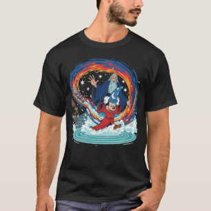 Camiseta Fantasia Mickey Mouse Aprendiz de Feiticeiro Retro