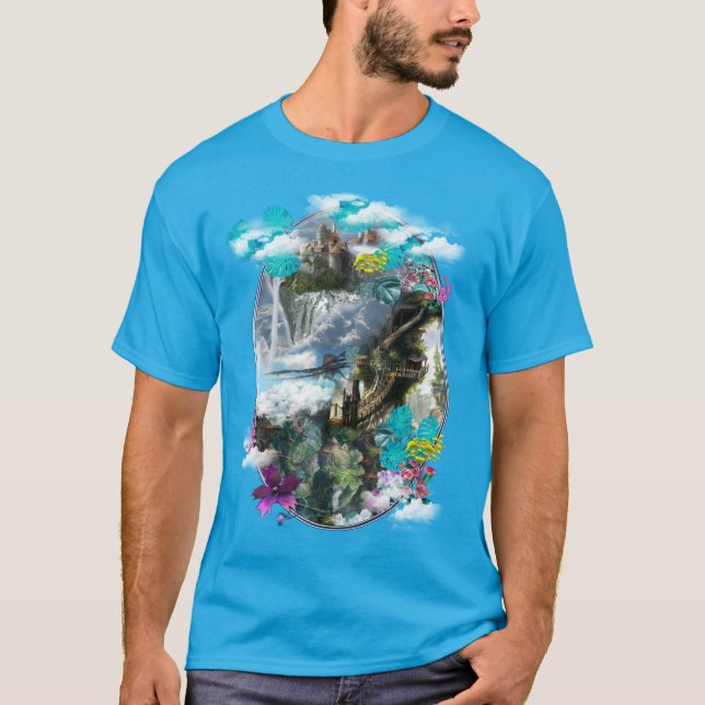 Camiseta Fantasia Outros mundos nas Nuvens (Frente)