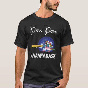 Camiseta Fantasia PEW Madafakas Angry Rainbow Unicorn Com G