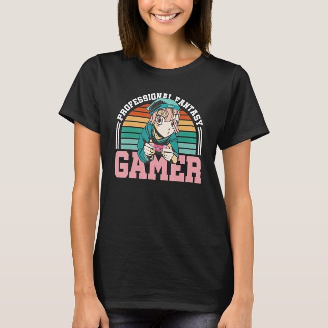 Camiseta Fantasia Profissional Gamer Humor Retro Gaming Con (Frente)