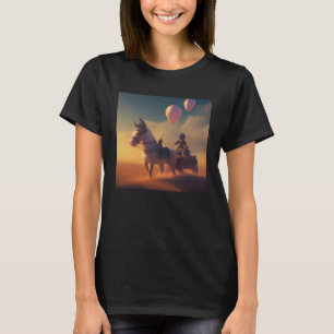 Camiseta Fantasia Sonhadora Antiga Carruagem a Cavalo Bal