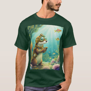 Camiseta Fantasia terno de lontra fofa Steampunk