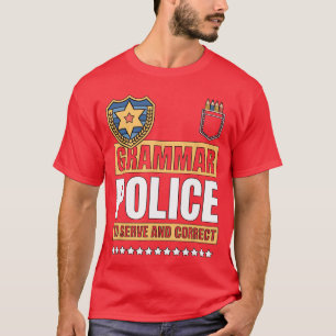 Camiseta Fantasias da Polícia Gramatical Halloween Língua I