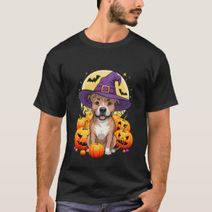 Camiseta Fantasias de Abóbora de Pitbull de Halloween para
