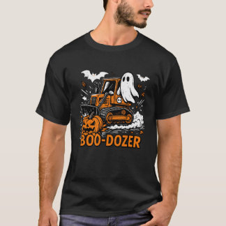 Camiseta Fantasias de Caminhões Fantasmas Boo-Dozer Engraça