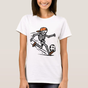 Camiseta Fantasias de Futebol Esqueleto de Halloween para H